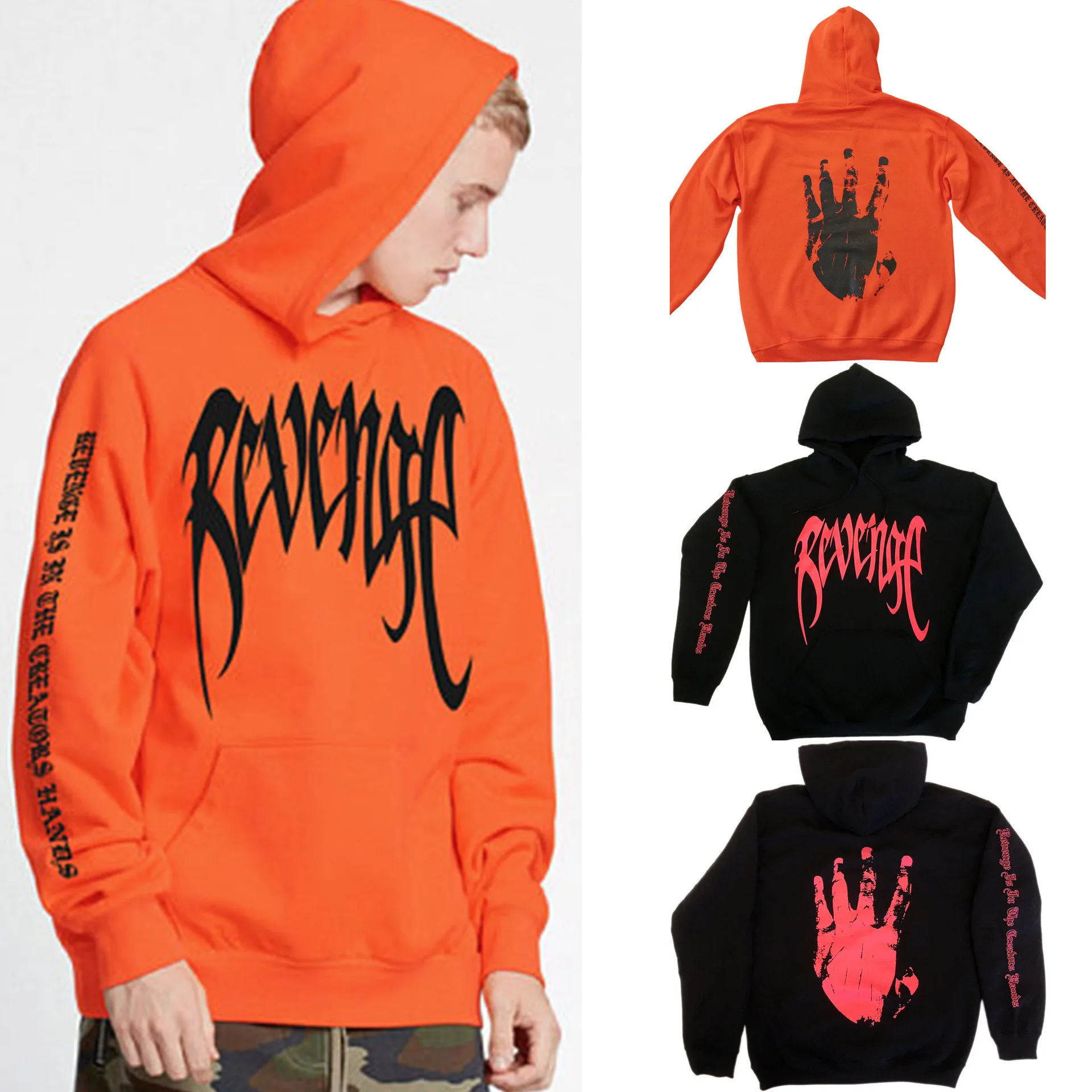 2021 loose revenge print pullover cheap hoodies wholesale sweatshirt for men in large size, Orange
2021 loose revenge print pullover cheap hoodies wholesale sweatshirt for men in large size, Orange