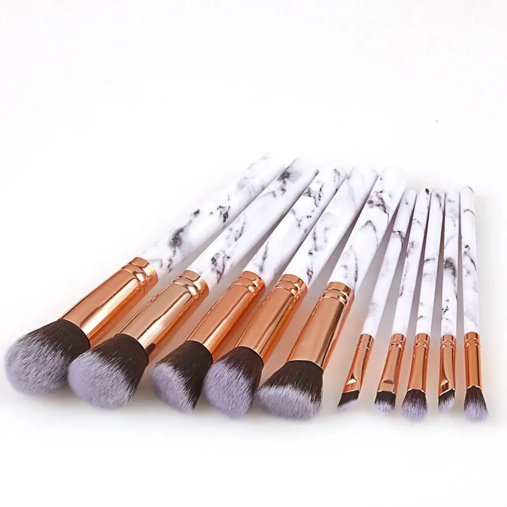 Hot Sale 10PCS Marbling Handle Comfortable Fiber Hair makeup brush set concealer beauty brush set, Marbling, or customized color 
Hot Sale 10PCS Marbling Handle Comfortable Fiber Hair makeup brush set concealer beauty brush set, Marbling, or customized color