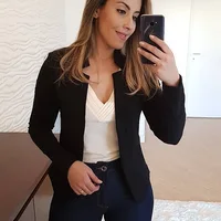 Women Solid Plus Size Blazer Short Jacket Ladies Fashion Autumn Long Sleeve Office Lady Suit Outerwear Coat Elegant Slim Blazer
Women Solid Plus Size Blazer Short Jacket Ladies Fashion Autumn Long Sleeve Office Lady Suit Outerwear Coat Elegant Slim Blazer
