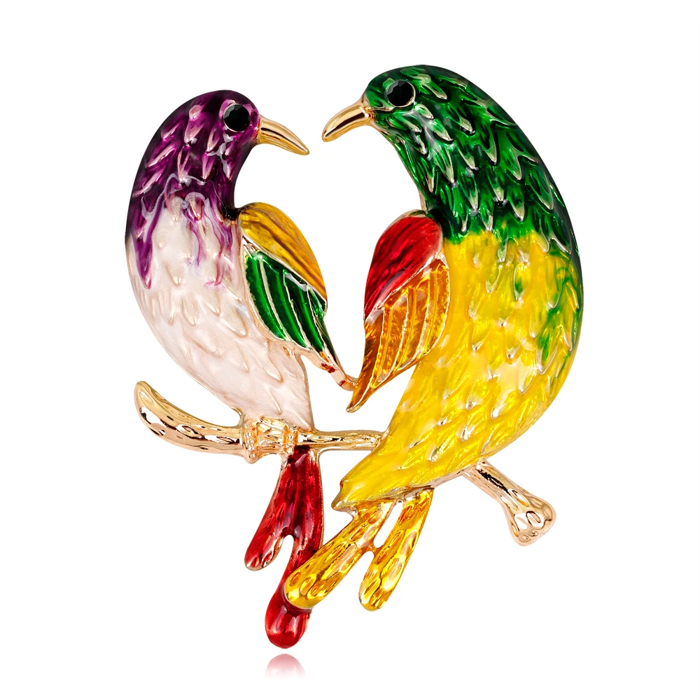 Color Enamel Magpies Brooch Love Bird Pins for Women Children Crystal Brooches Animals Pins Jewelry Gifts Accessories
Color Enamel Magpies Brooch Love Bird Pins for Women Children Crystal Brooches Animals Pins Jewelry Gifts Accessories