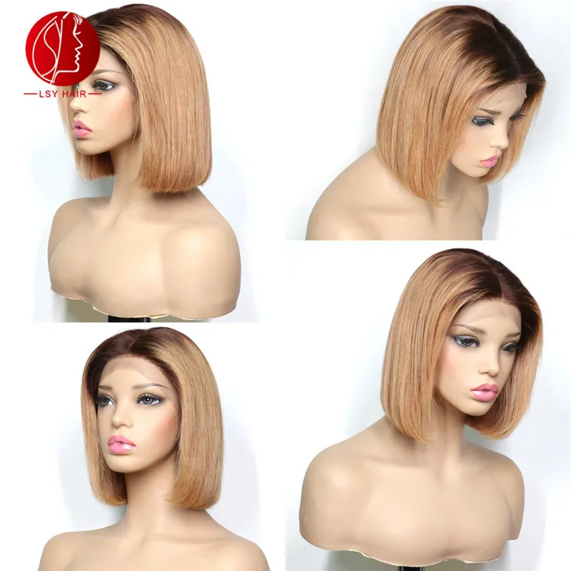 Long Ombre Strawberry Honey Blonde Color Straight Virgin Human Hair