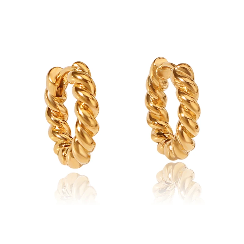 fukarni 925 Sterling Silver Hoop Jewelry Twist Pattern Round Earrings for Women Fashion Gold Earrings KE010
fukarni 925 Sterling Silver Hoop Jewelry Twist Pattern Round Earrings for Women Fashion Gold Earrings KE010