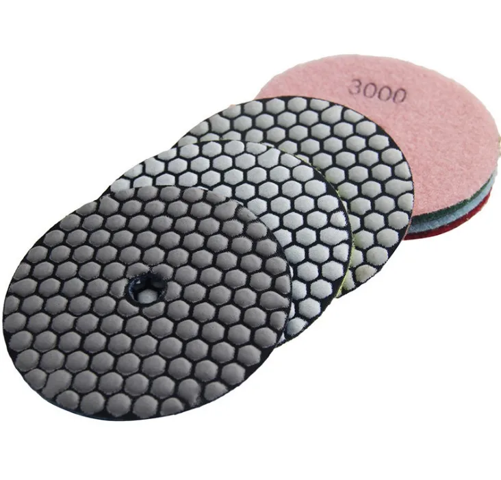 Dry Diamond Polishing Pads Resin Bond Diamond Flexible Sanding Disc for Granite Marble Ceramic
