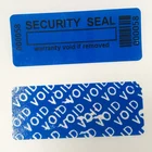 Paritial Transfer Blue Waterproof Custom Zebra Barcode Printed Security Void Label Sticker