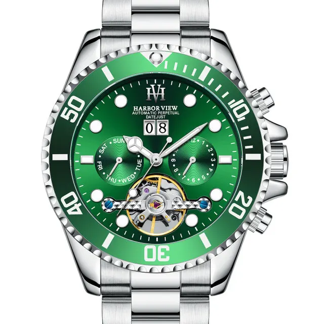 Tourbillon Green Water Ghost luminous automatic mechanical watch men's watch waterproof
Tourbillon Green Water Ghost luminous automatic mechanical watch men's watch waterproof