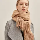 Pure color woolen scarf long shawl plain color scarf