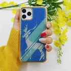 Case MiMi Luxury mobile phone case blue deer painting mobile phone cover for apple iphone 11 case