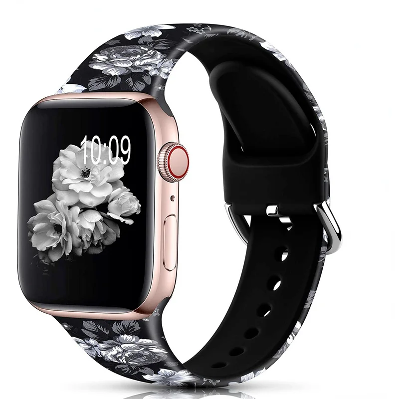 YSSNH Bands for Apple Watch Band 40mm 38mm 41mm 42mm 44mm 45mm Silicone Pattern Printed Floral Bands for IWatch Series 7/6/5/4/3
YSSNH Bands for Apple Watch Band 40mm 38mm 41mm 42mm 44mm 45mm Silicone Pattern Printed Floral Bands for IWatch Series 7/6/5/4/3