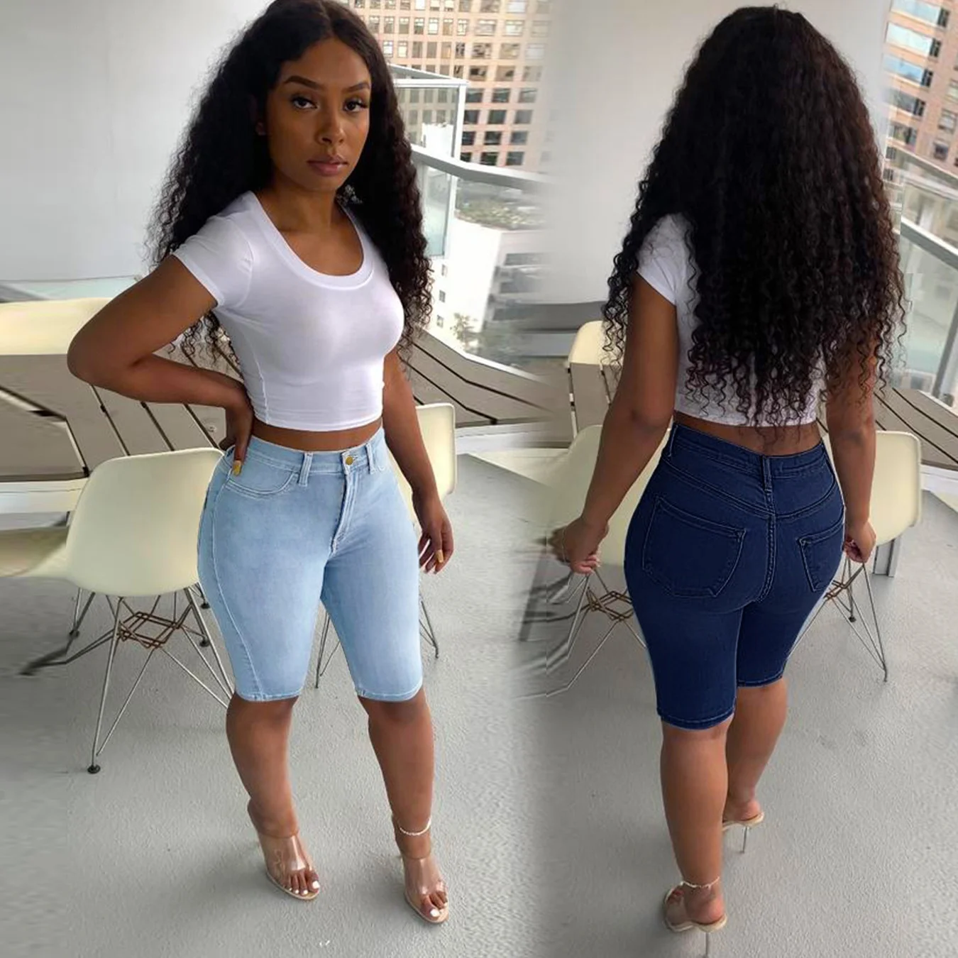 LW PD9110 INS hot sale high waist slim denim pants good quality plus size women jean shorts, 2 colors
LW PD9110 INS hot sale high waist slim denim pants good quality plus size women jean shorts, 2 colors