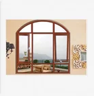 modern crank operator square tempered glass awing window with factory price