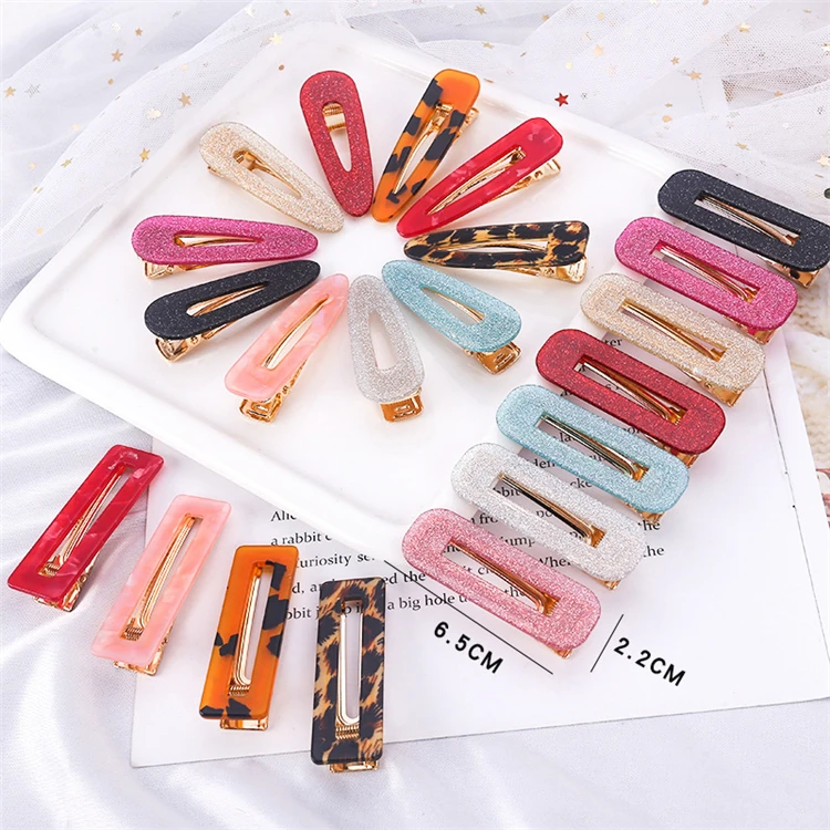 Hot sale acetate acrylic color resin water drop flash hairpin girl bb clip woman hairpin
Hot sale acetate acrylic color resin water drop flash hairpin girl bb clip woman hairpin