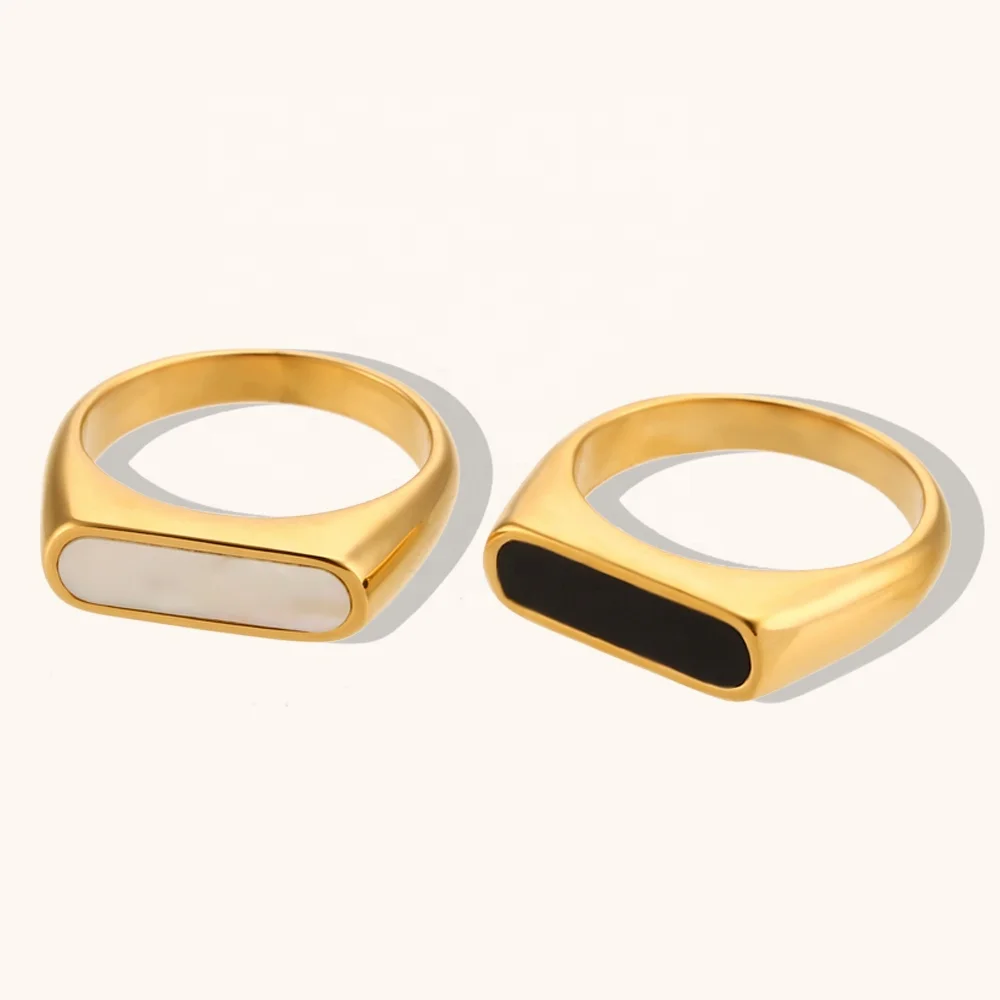 Dingran Wholesale Fashion Jewelry Rings Stainless Steel Gold Plated Rectangle Long Shell Band Ring
Dingran Wholesale Fashion Jewelry Rings Stainless Steel Gold Plated Rectangle Long Shell Band Ring