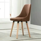 Wholesale modern luxury fashion colorful classic soft fabric upholstery cafe dining chair with metal leg