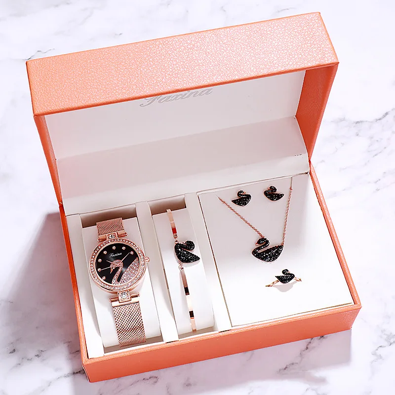 Luxury Women Quartz Watch Crystal Bracelet Necklace Sets Female Jewelry Set Fashion Rose Gold Set Watch Lady's Gift, Colors
Luxury Women Quartz Watch Crystal Bracelet Necklace Sets Female Jewelry Set Fashion Rose Gold Set Watch Lady's Gift, Colors