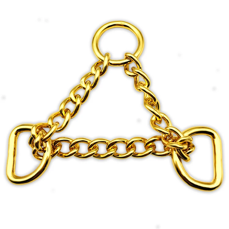 China wholesale Custom Metal twist chains pet training choke triangle martingale brass adjustable dog chains
China wholesale Custom Metal twist chains pet training choke triangle martingale brass adjustable dog chains