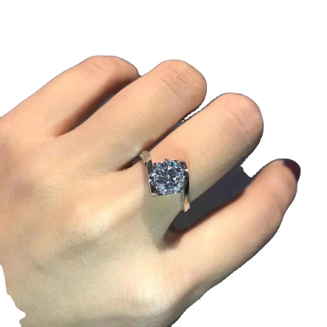 New Arrival High Quality Wholesale 925 Sterling Silver Jewelry 925 Sterling Silver Ring with 1 carat moissanite DHL Women
New Arrival High Quality Wholesale 925 Sterling Silver Jewelry 925 Sterling Silver Ring with 1 carat moissanite DHL Women