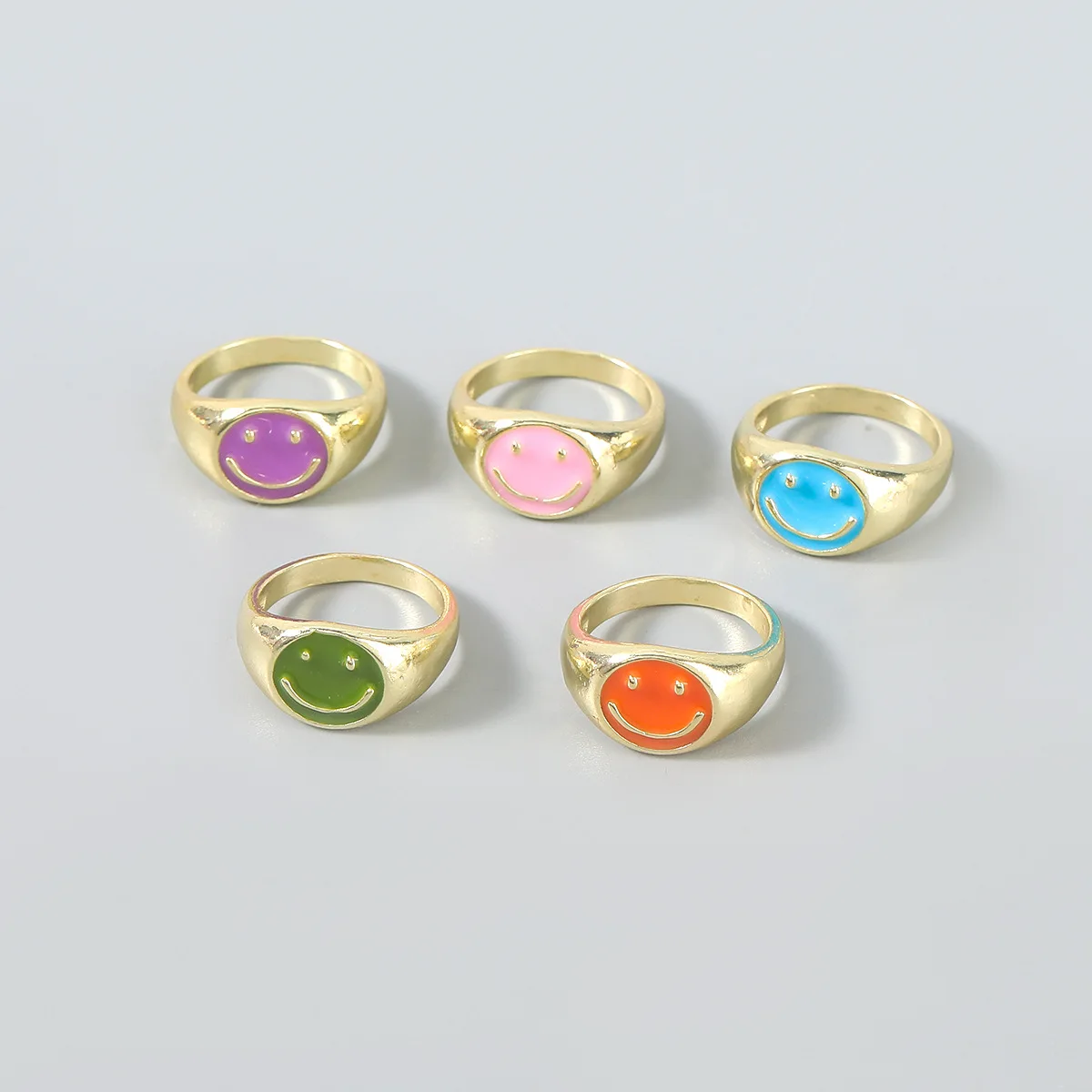 Wholesale Lovely Gold Plating Jewelry Fashion Smiley Flower Pattern Alloy Colorful Ring Set For Women, 5 colors
Wholesale Lovely Gold Plating Jewelry Fashion Smiley Flower Pattern Alloy Colorful Ring Set For Women, 5 colors