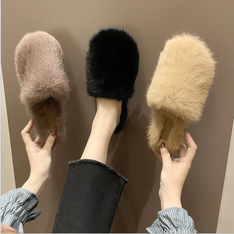 Baotou ladies fur slippers 2021 autumn new Korean leisure flat rabbit fur lazy slippers
Baotou ladies fur slippers 2021 autumn new Korean leisure flat rabbit fur lazy slippers