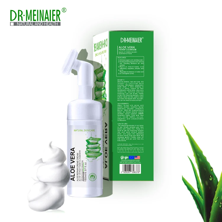 New Best sale natural Aloe Vera Facial Cleanser Mousse Face Wash Makeup Remover Brush Bottle OEM, White
New Best sale natural Aloe Vera Facial Cleanser Mousse Face Wash Makeup Remover Brush Bottle OEM, White