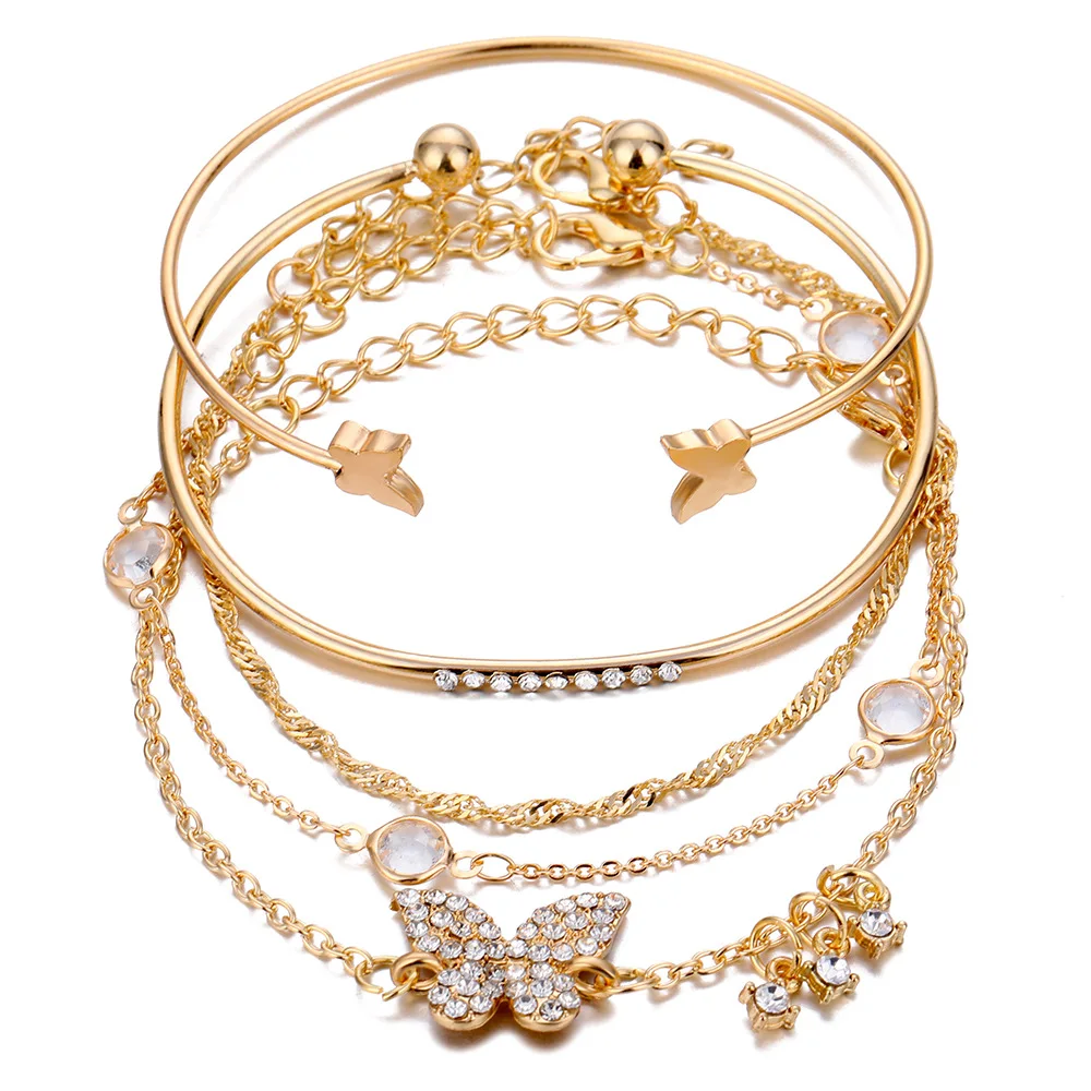 Bohemian Elegant Style Two Butterfly Open Bracelet Rhinestone Butterfly Bracelet
Bohemian Elegant Style Two Butterfly Open Bracelet Rhinestone Butterfly Bracelet