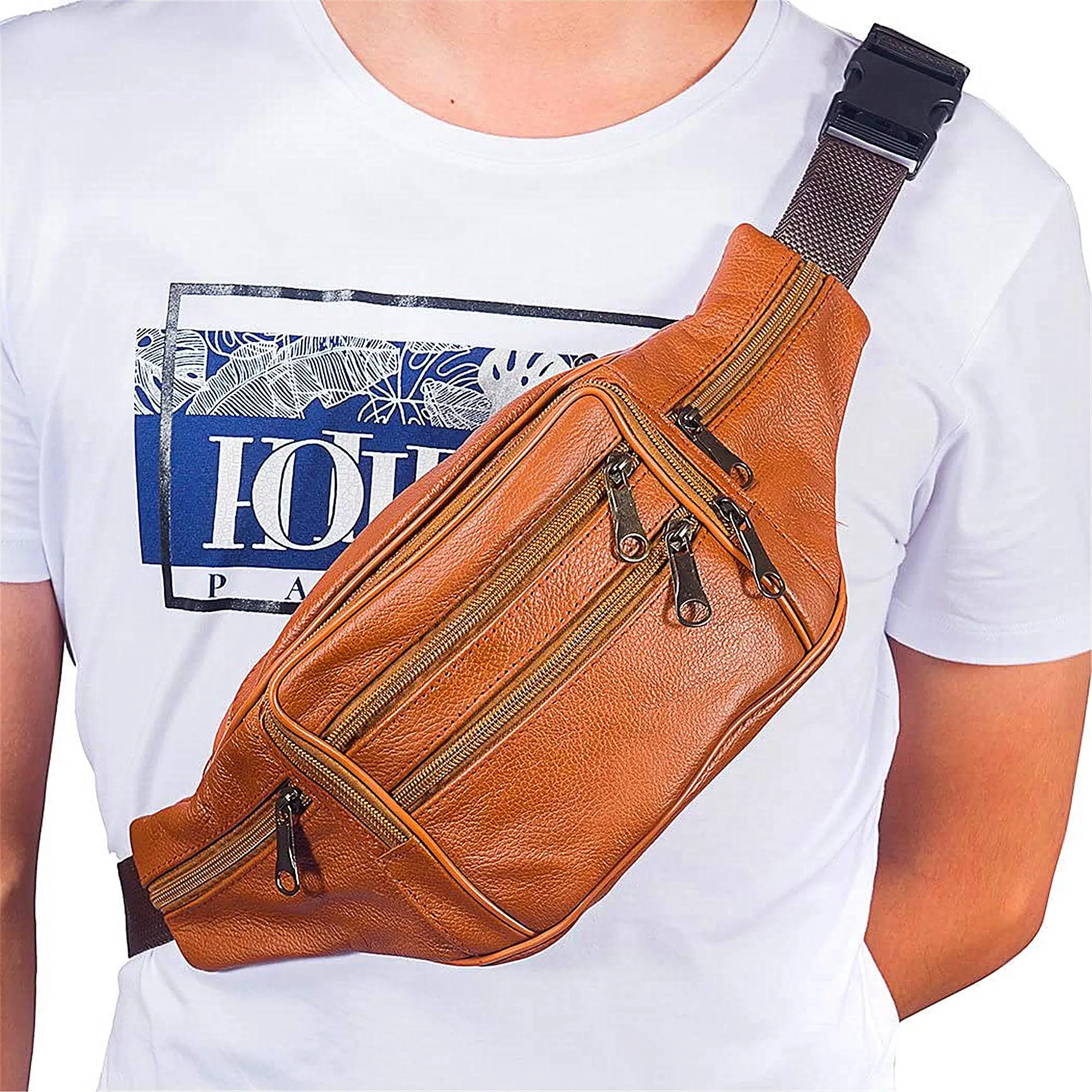 Customized Outdoor travel leather Fanny Pack Adjustable belt crossbody bag Waist Bag, 3colors 
Customized Outdoor travel leather Fanny Pack Adjustable belt crossbody bag Waist Bag, 3colors