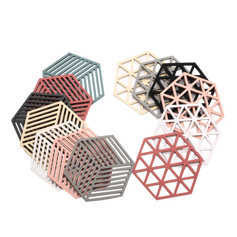 Lattice hexagon dining table mat heat-insulated non slip coffee milk cup silicone placemats
Lattice hexagon dining table mat heat-insulated non slip coffee milk cup silicone placemats