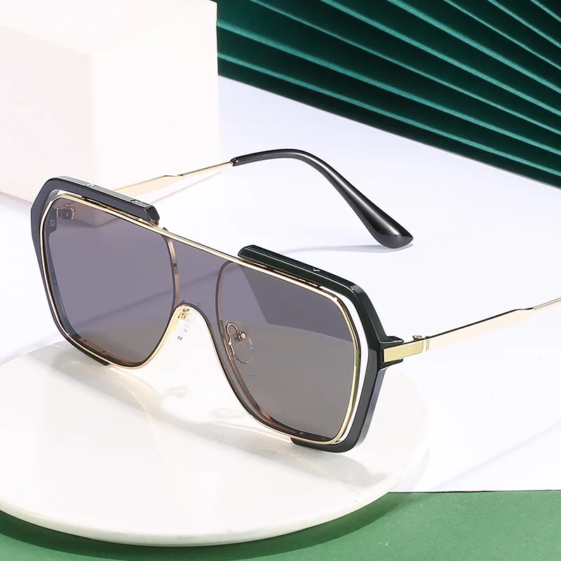 New fashionable big hollow out frame retro glasses oversized yellow women men one piece lens sunglasses
New fashionable big hollow out frame retro glasses oversized yellow women men one piece lens sunglasses
