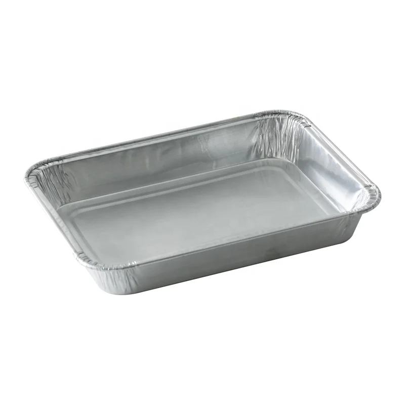 Rectangular Aluminum Tin Food Container Inflight Aluminium Plate Large Lunch box