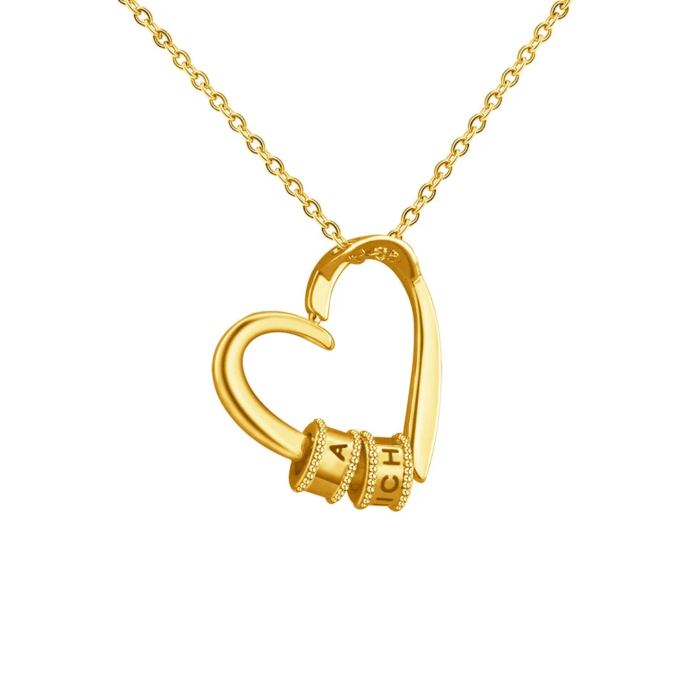 Popular Mother's Day gift custom diamond encrusted beads heart shaped geometric necklace
Popular Mother's Day gift custom diamond encrusted beads heart shaped geometric necklace