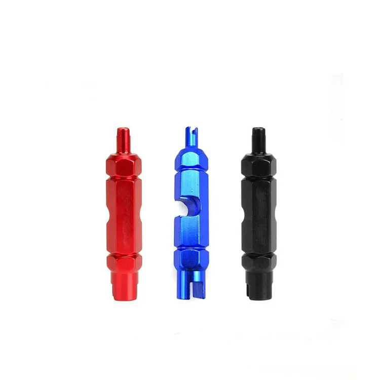 Bicycle aluminum alloy American/French valve core loading and unloading tool, Black/blue/red/yellow/purple
Bicycle aluminum alloy American/French valve core loading and unloading tool, Black/blue/red/yellow/purple