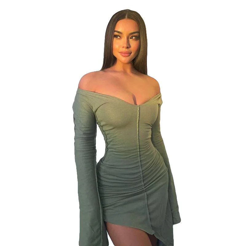 Women 2021 new big round neck slim dress female lady elegant summer sexy party new arrivals office cute prom dresses, Picture color
Women 2021 new big round neck slim dress female lady elegant summer sexy party new arrivals office cute prom dresses, Picture color