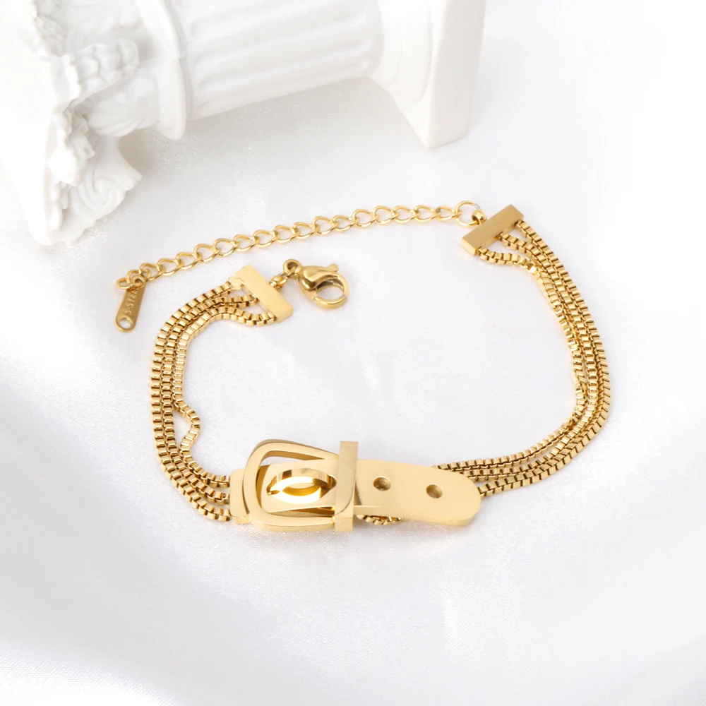 Custom Wholesale Stainless Steel Gold Plated Belt Buckle Bracelet Bangle for Unisex, Gold/silver/mix available
Custom Wholesale Stainless Steel Gold Plated Belt Buckle Bracelet Bangle for Unisex, Gold/silver/mix available