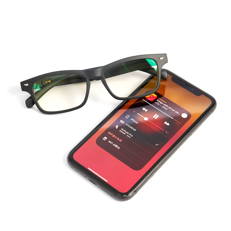 Smart Bone Conduction Earphone Glasses with Logo Speaker Wireless Audio Headphone Sunglasses
Smart Bone Conduction Earphone Glasses with Logo Speaker Wireless Audio Headphone Sunglasses