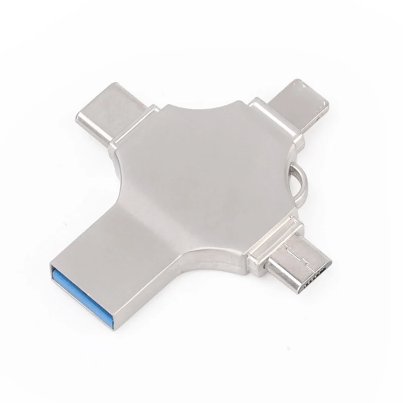 OTG Multi functional Pendrive Business Travel Accessory Type C Micro USB Phones Interfaces 4 in 1 USB 3.0 Flash Drives 128GB
OTG Multi functional Pendrive Business Travel Accessory Type C Micro USB Phones Interfaces 4 in 1 USB 3.0 Flash Drives 128GB