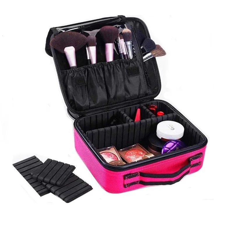 Multi-function portable Durable cosmetic bag makeup protective, Black, rose red
Multi-function portable Durable cosmetic bag makeup protective, Black, rose red