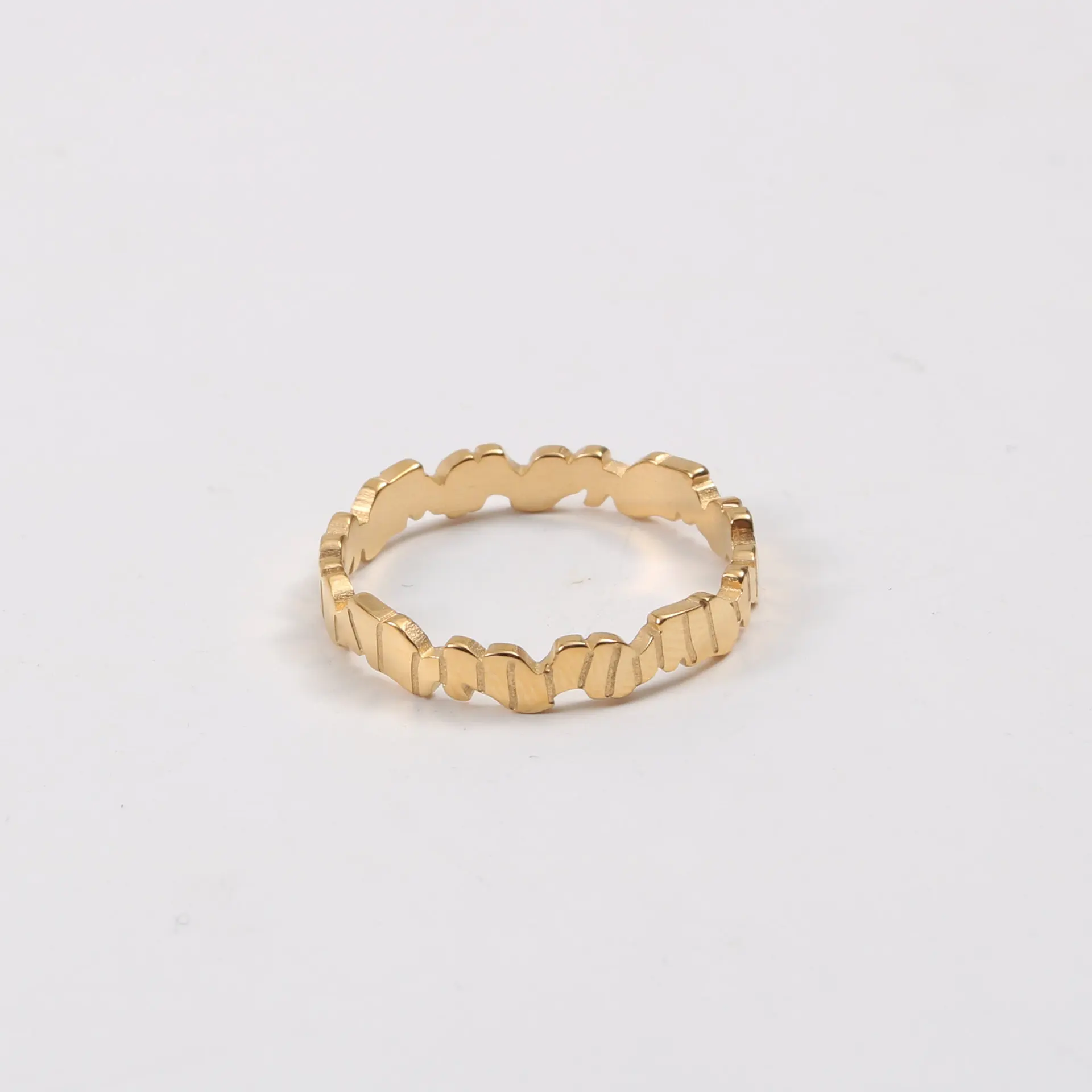 High End 18K Plain Gold Irregular Gold Block Rings Stainless Steel Trendy Simple Gold Plated Jewelry
High End 18K Plain Gold Irregular Gold Block Rings Stainless Steel Trendy Simple Gold Plated Jewelry