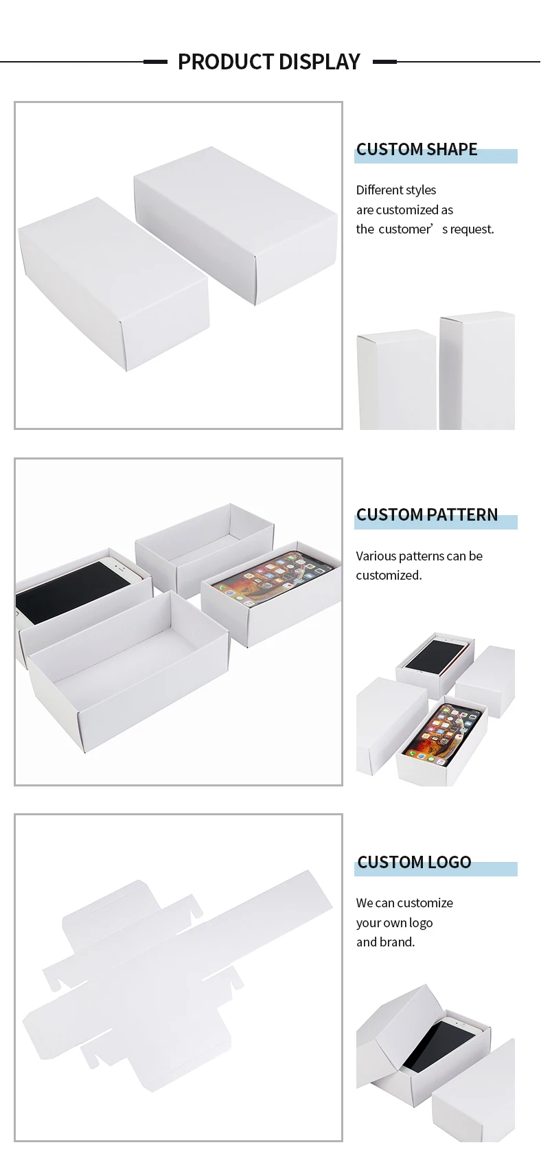 custom wholesale universal mobile phone box foldable save