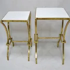 Modern high design metal legs living room marble coffee tea side table home furniture