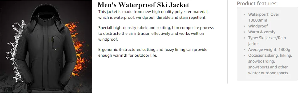 hooded winter casual sport winter outdoor fleece winter ski