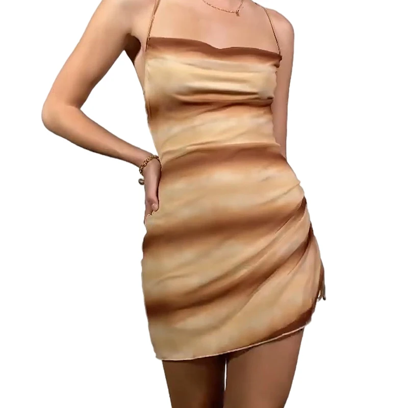 K21D11011 Fashion New Solid Color Slim Dress Sleeveless Halter Backless Women Pleated Mini Party Elegant Sexy Dress
K21D11011 Fashion New Solid Color Slim Dress Sleeveless Halter Backless Women Pleated Mini Party Elegant Sexy Dress
