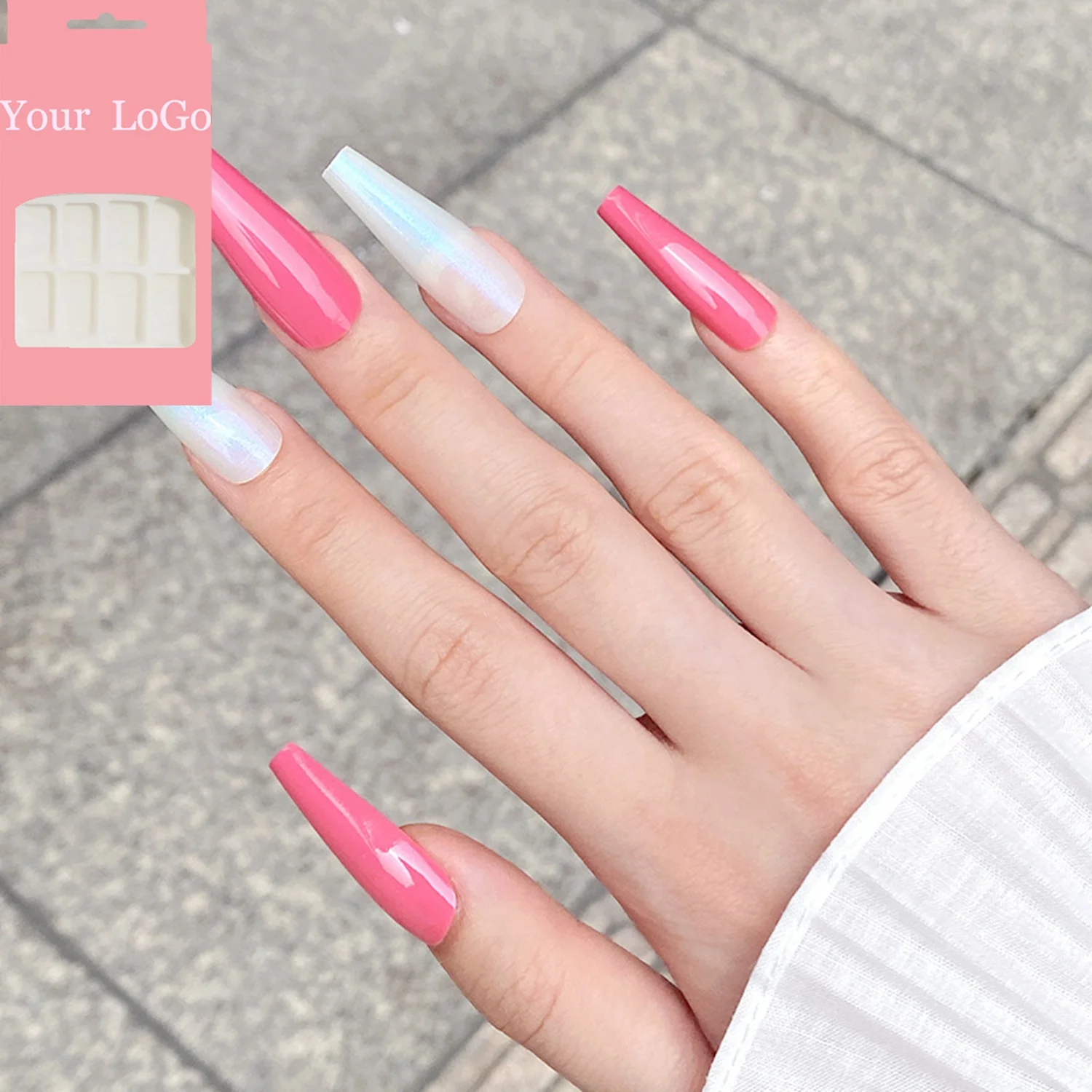 24pcs/set Light Grey Rhinestone Short Size Design Artificial Nail Diy Fashion Nails Press On, Picture
24pcs/set Light Grey Rhinestone Short Size Design Artificial Nail Diy Fashion Nails Press On, Picture