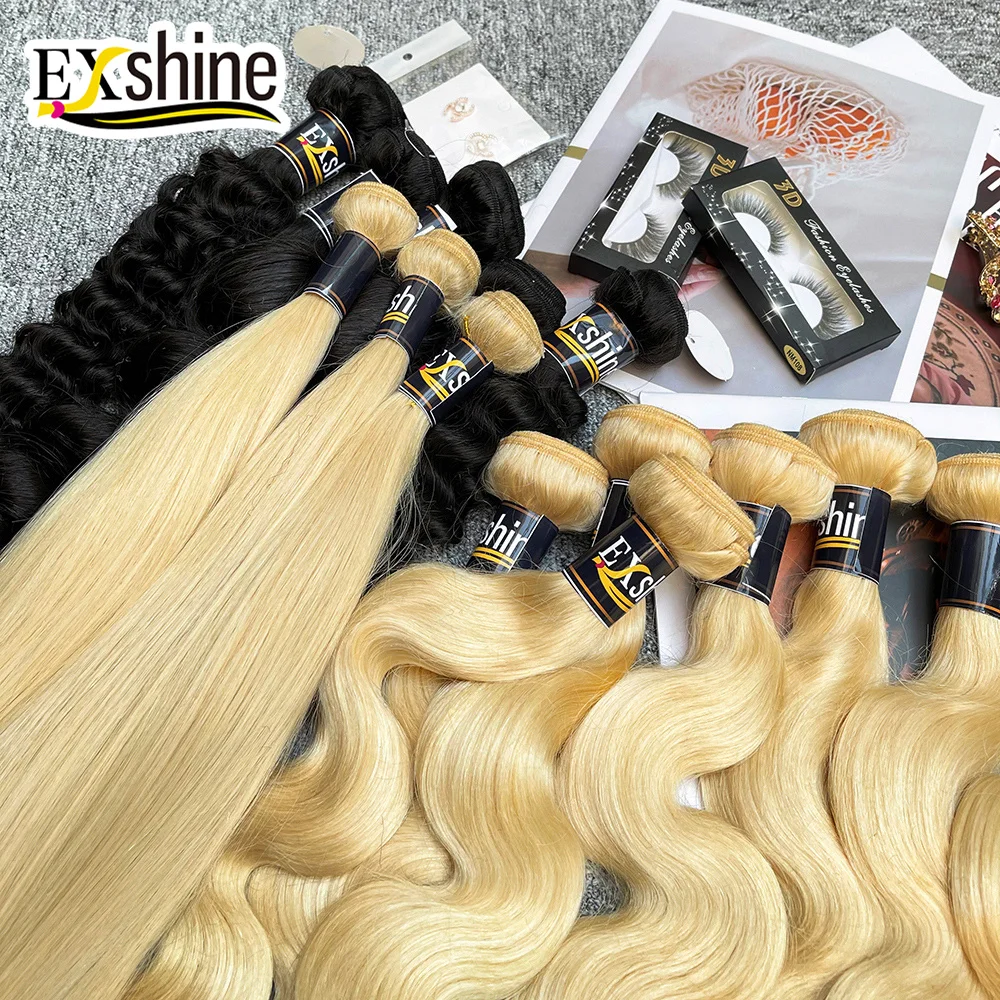 Exshine Wholesale Cuticle Aligend Color 613 Raw Virgin Indian Hair,Free Sample Human Hair Extension,613 Unprocessed Hair Vendors
Exshine Wholesale Cuticle Aligend Color 613 Raw Virgin Indian Hair,Free Sample Human Hair Extension,613 Unprocessed Hair Vendors