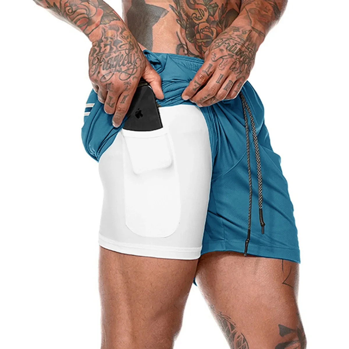 Custom Double Layer Mesh Sport Men Shorts Five Length Breathable Sports Wear Black Shorts Men
Custom Double Layer Mesh Sport Men Shorts Five Length Breathable Sports Wear Black Shorts Men