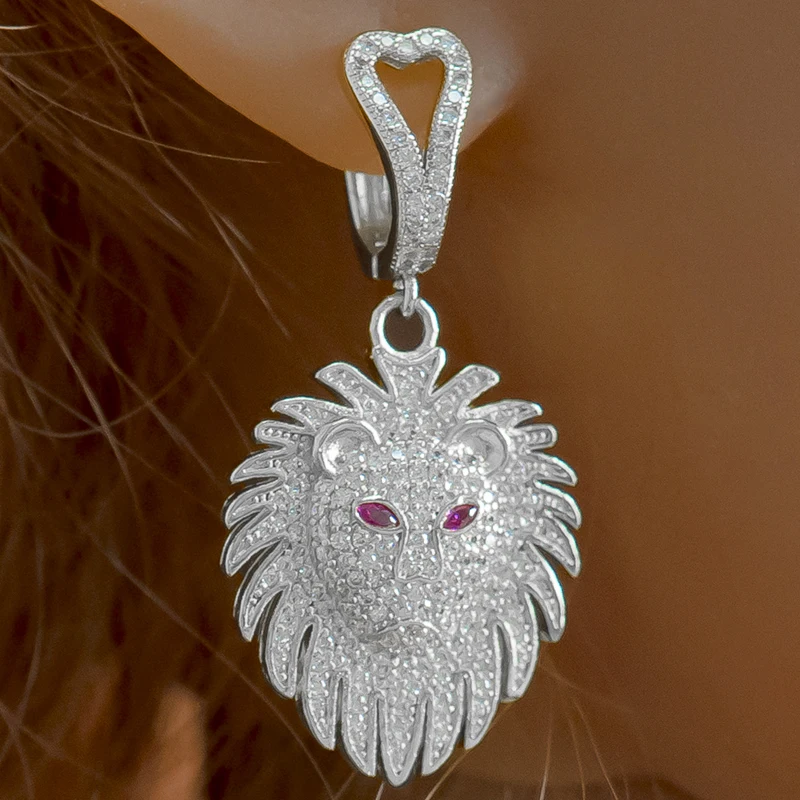 Hip-hop culture punk Lion head shape Environmental Copper earring charms for jewelry making, Gold/white gold
Hip-hop culture punk Lion head shape Environmental Copper earring charms for jewelry making, Gold/white gold