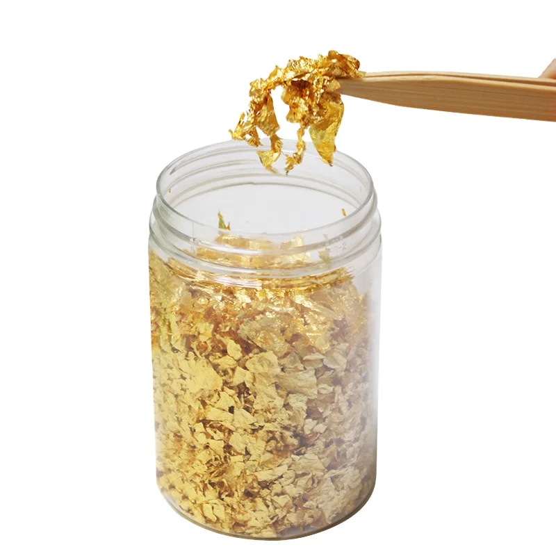 1g Per Bottle Genuine 99% Pure Gold for Coffee Tea Drinks Decoration 24 K Edible Gold Leaf Flakes, Golden
1g Per Bottle Genuine 99% Pure Gold for Coffee Tea Drinks Decoration 24 K Edible Gold Leaf Flakes, Golden