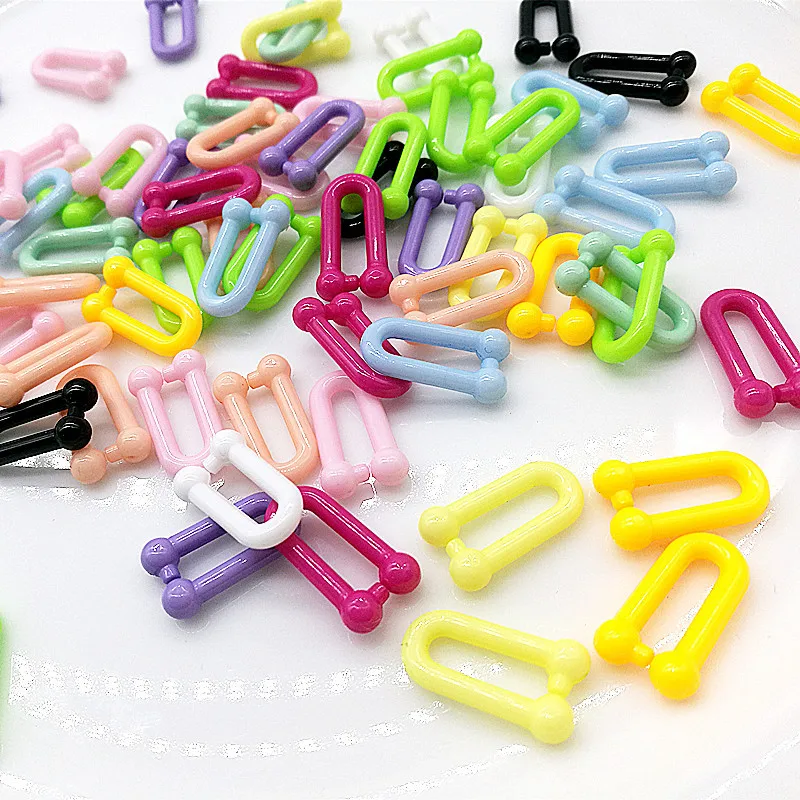 REWIN Unique Candy Color Horseshoe Buckle Acrylic Resin Open Linking Pieces Bulk, 11 colors
REWIN Unique Candy Color Horseshoe Buckle Acrylic Resin Open Linking Pieces Bulk, 11 colors