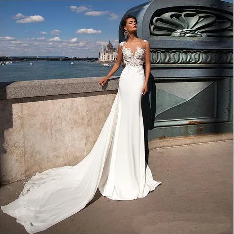 2021 Summer New Explosion Models Clothes Lace See-through Women Wedding Dress, As pictures
2021 Summer New Explosion Models Clothes Lace See-through Women Wedding Dress, As pictures