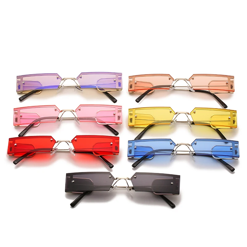 2021 European and American small square sunglasses metal half frame conjoined sunglasses female personality funny glasses
2021 European and American small square sunglasses metal half frame conjoined sunglasses female personality funny glasses