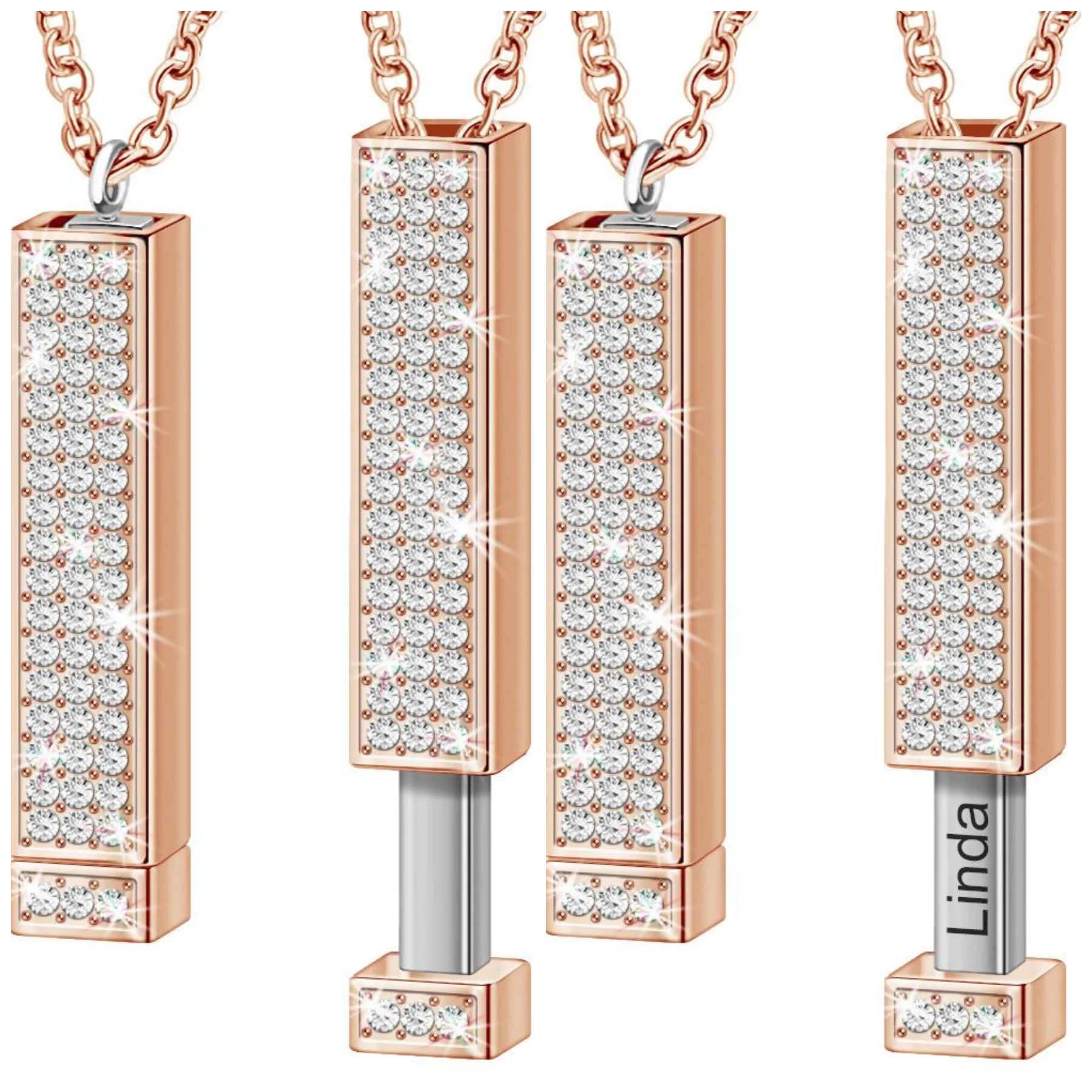 Energinox Rose Gold Plating Stainless Steel Retractable Custom Personalized Name Necklace
Energinox Rose Gold Plating Stainless Steel Retractable Custom Personalized Name Necklace