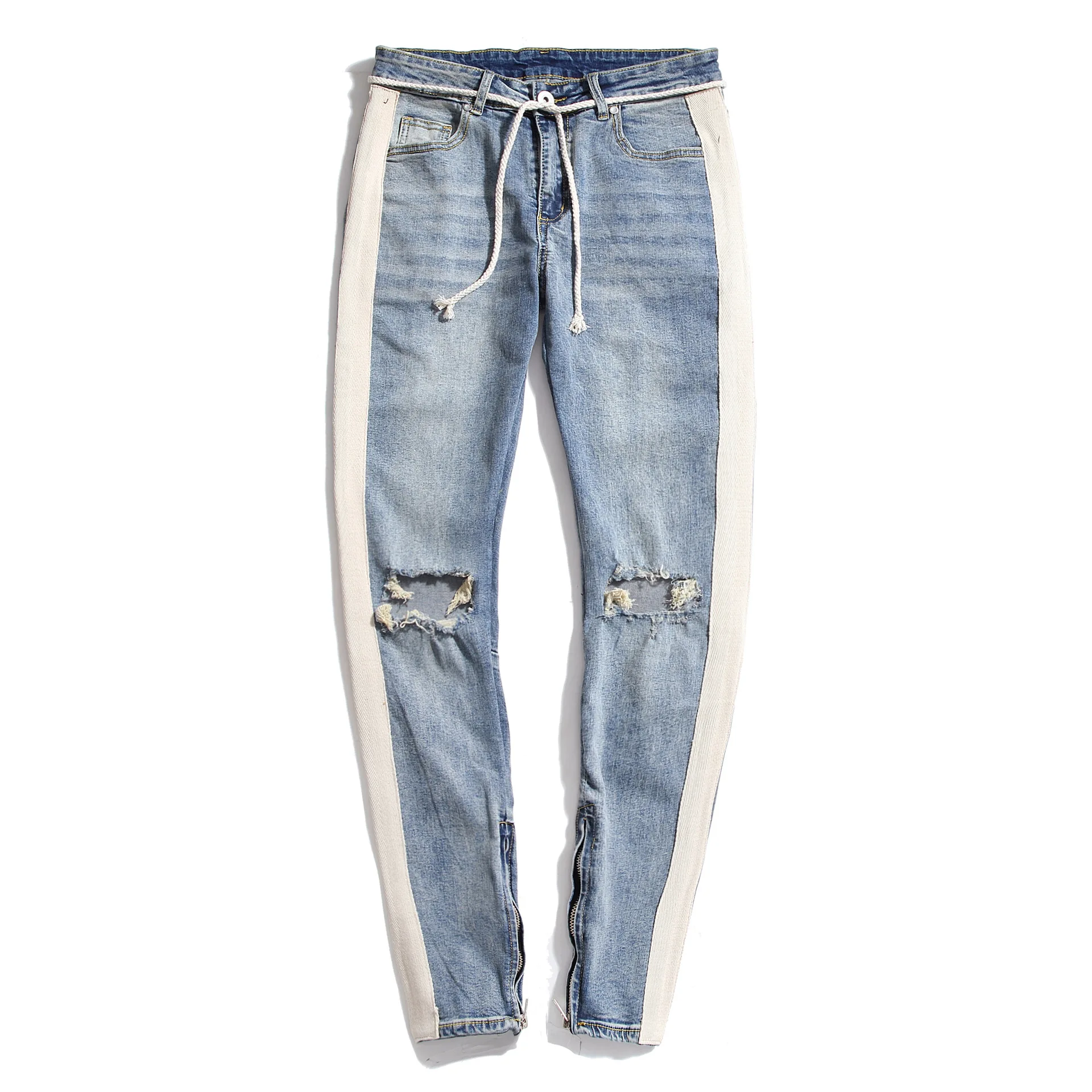 custom OEM men plain skinny jeans Men's new rip cut bar zipper leg slim Men's straight leg jeans, Customized color
custom OEM men plain skinny jeans Men's new rip cut bar zipper leg slim Men's straight leg jeans, Customized color